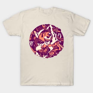 Peach Circle of Drip T-Shirt